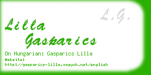 lilla gasparics business card